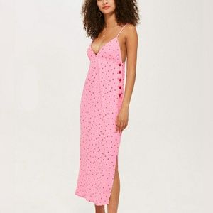 TOPSHOP NWOT Spot Button Side Slipdress Size 6